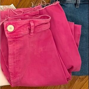 Zara marine straightsize 2 pink and blue jean